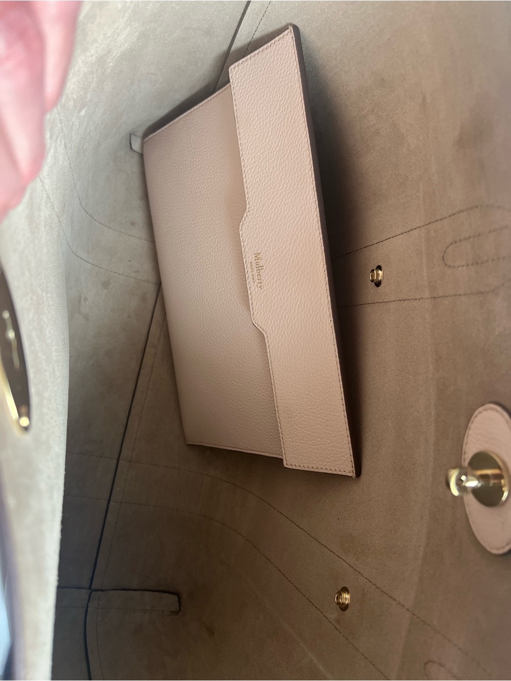 Mulberry Bayswater Pebbled Leather Tote in Pale Blush - Picture 7 of 11